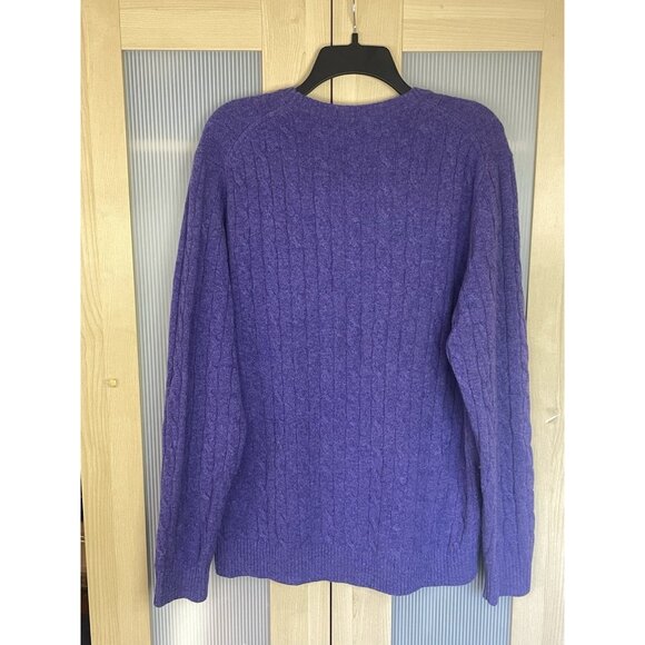 Brooks Brothers Sweater Mens XL Cable Knit Fisherman Wool Preppy Crew Business - Picture 5 of 6